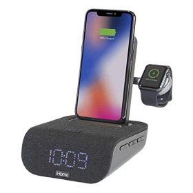 iHome Iwbtw200BC - TIMEBASE PRO+ Triple Charging Alarm Clock 