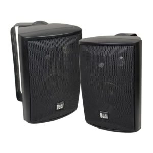 Dual Electronics LU43PB 3-Way High Performance Outdoor Indoor Speakers with Powerful Bass