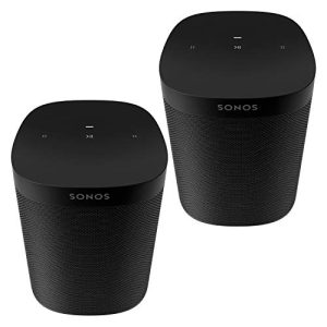 Sonos ONESLUS1BLK-2 - Two Room Set One SL - The Powerful Microphone-Free Speaker for Music and More - Black