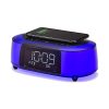 iHome iBTW281V2BC - iBTW281 Alarm Clock Radio Wake To Light Bluetooth Speaker with Color Changing and Wireless Qi Fast Charging Built-In Dual Alarm Digital Clock with Dimmer