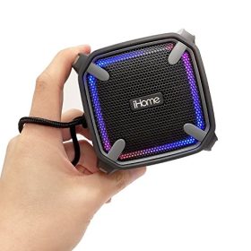 iHome iBT371BGC - iBT371 Weather Tough Portable Rechargeable Bluetooth Speaker with Speakerphone and LED Accent Lighting (Mini)