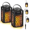 NUNET Outdoor Bluetooth Speakers LED Flame Speakers 10W TWS Tiki Torch Atmosphere Lantern Waterproof Wireless Portable Sound System Wall Mounts Shepherd's Hooks for Patio/Yard 2023 Upgraded