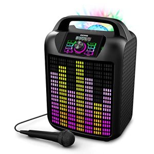 ION Audio Party Rocker Max 2 - ION Party Rocker Max Portable Bluetooth Party Speaker with Karaoke Microphone Lights and Radio for Halloween