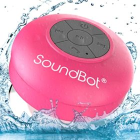 Soundbot SB510-PNK - SB510 Bluetooth Wireless Shower Speaker (Pink)